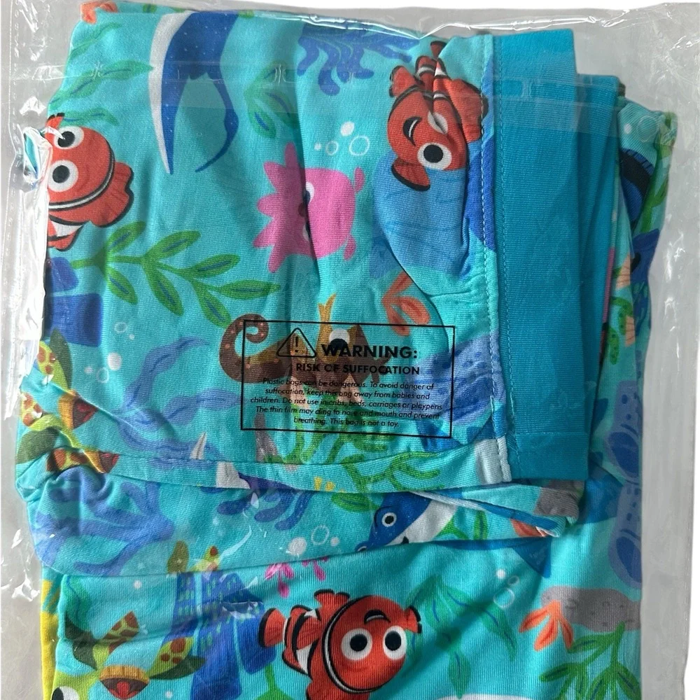 Little Sleepies Disney Nemo’s Reef Bamboo Pajama Set 2 Piece Size 7/8 NWT